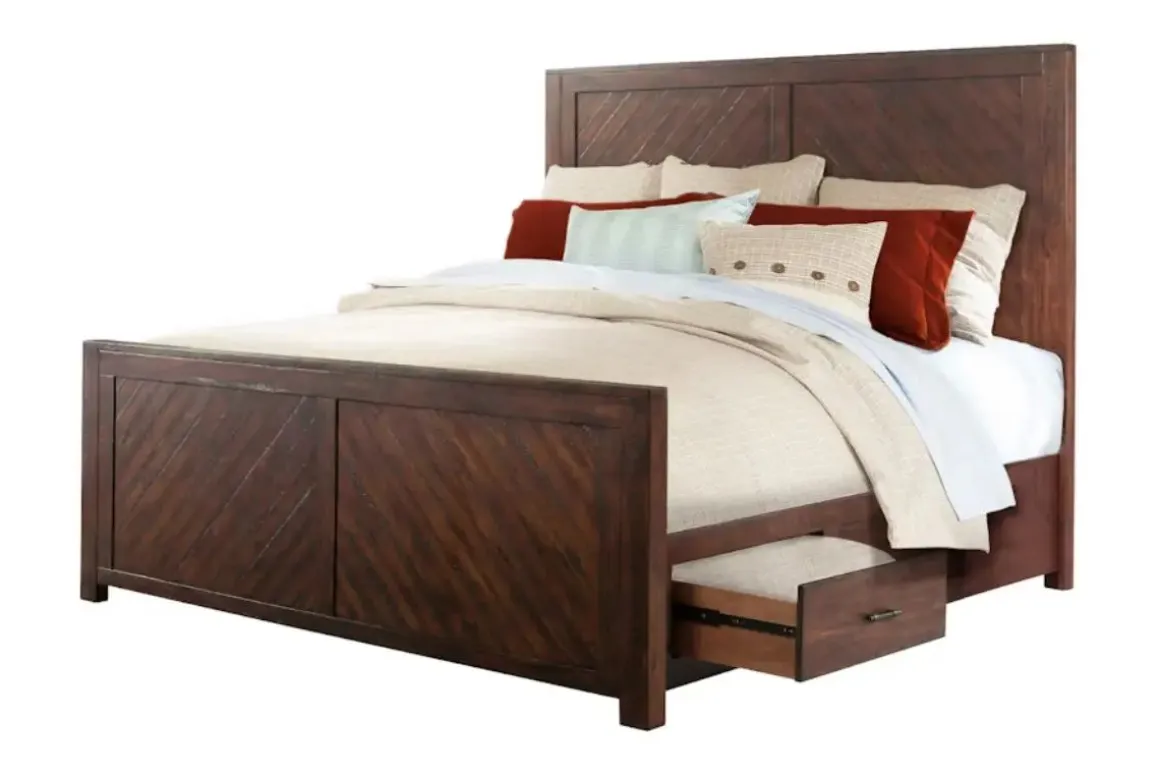 Jax Storage Bed In Cherry, Queen