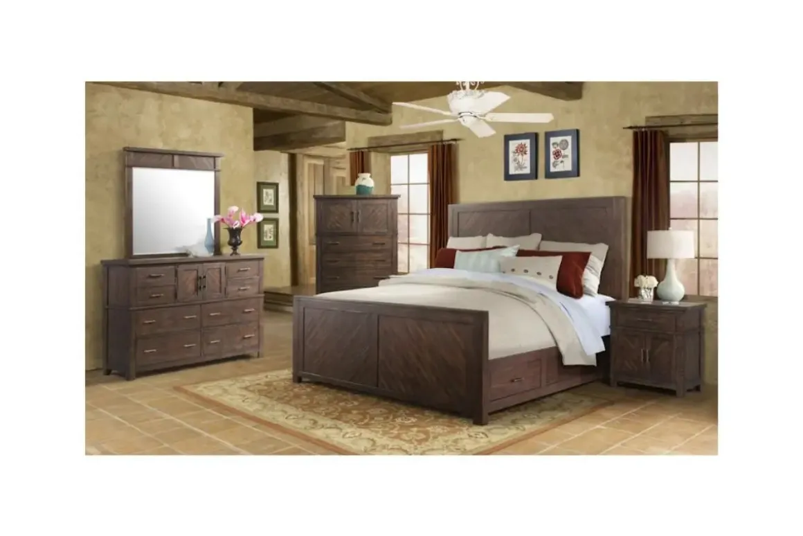 Jax Storage Bed In Cherry, Queen