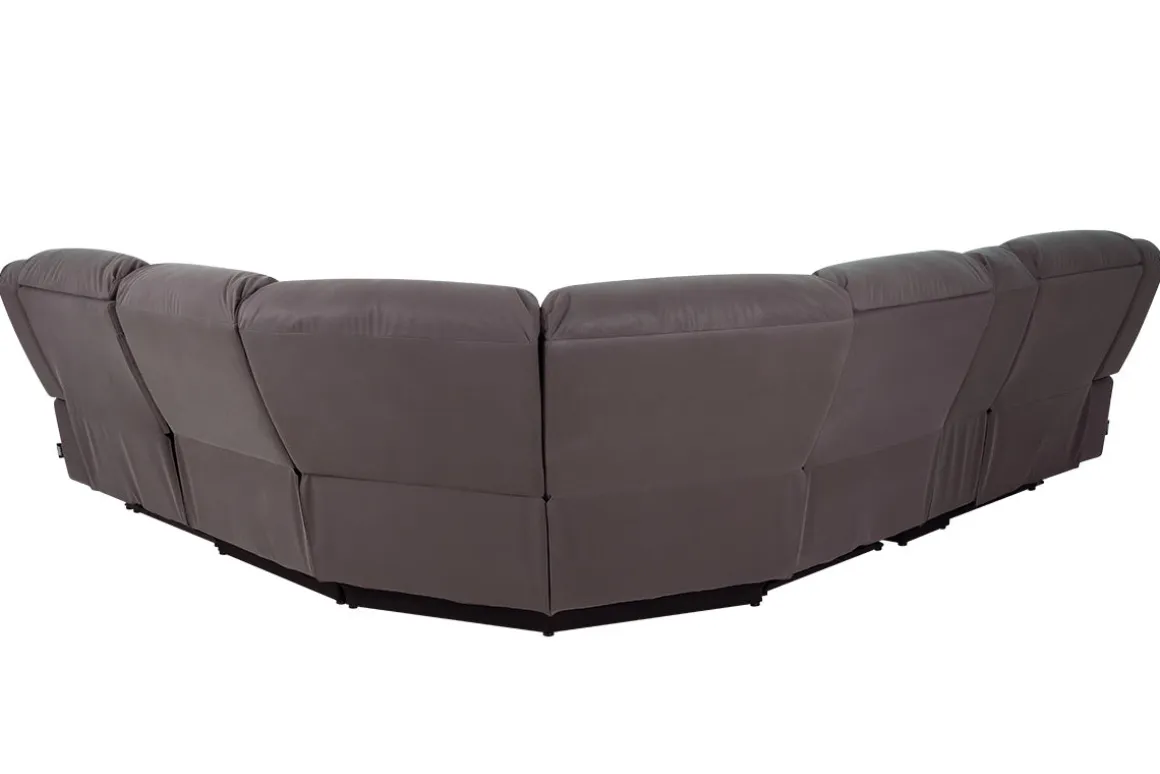 Jaxon 6 Piece 2 Power Sectional With 2 Power Armless Recliner In Mushroom