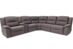 Jaxon 6 Piece 2 Power Sectional In Mushroom