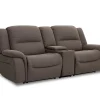 Jaxon 2 Power Console Loveseat In Mushroom