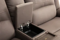 Jaxon 2 Power Console Loveseat In Mushroom