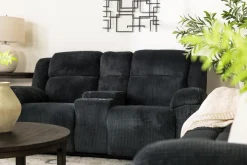 Jayne Power Console Loveseat In Brown