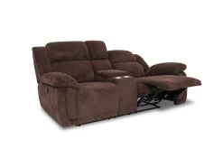 Jayne Reclining Console Loveseat In Charcoal