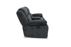 Jayne Reclining Console Loveseat In Charcoal