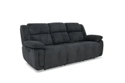 Jayne Reclining Sofa W/ Drop Down Table In Charcoal