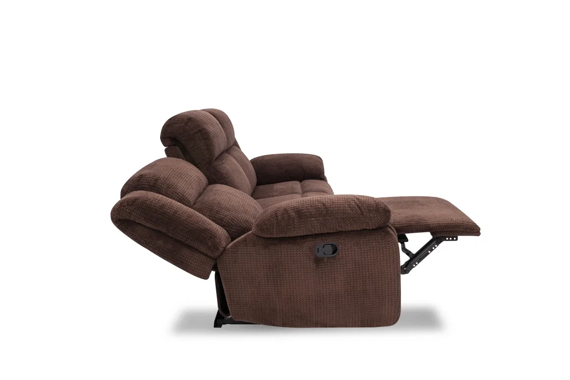 Jayne Reclining Sofa W/ Drop Down Table In Charcoal