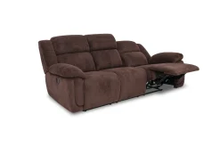 Jayne Reclining Sofa W/ Drop Down Table In Charcoal