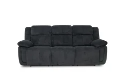 Jayne Reclining Sofa W/ Drop Down Table In Charcoal