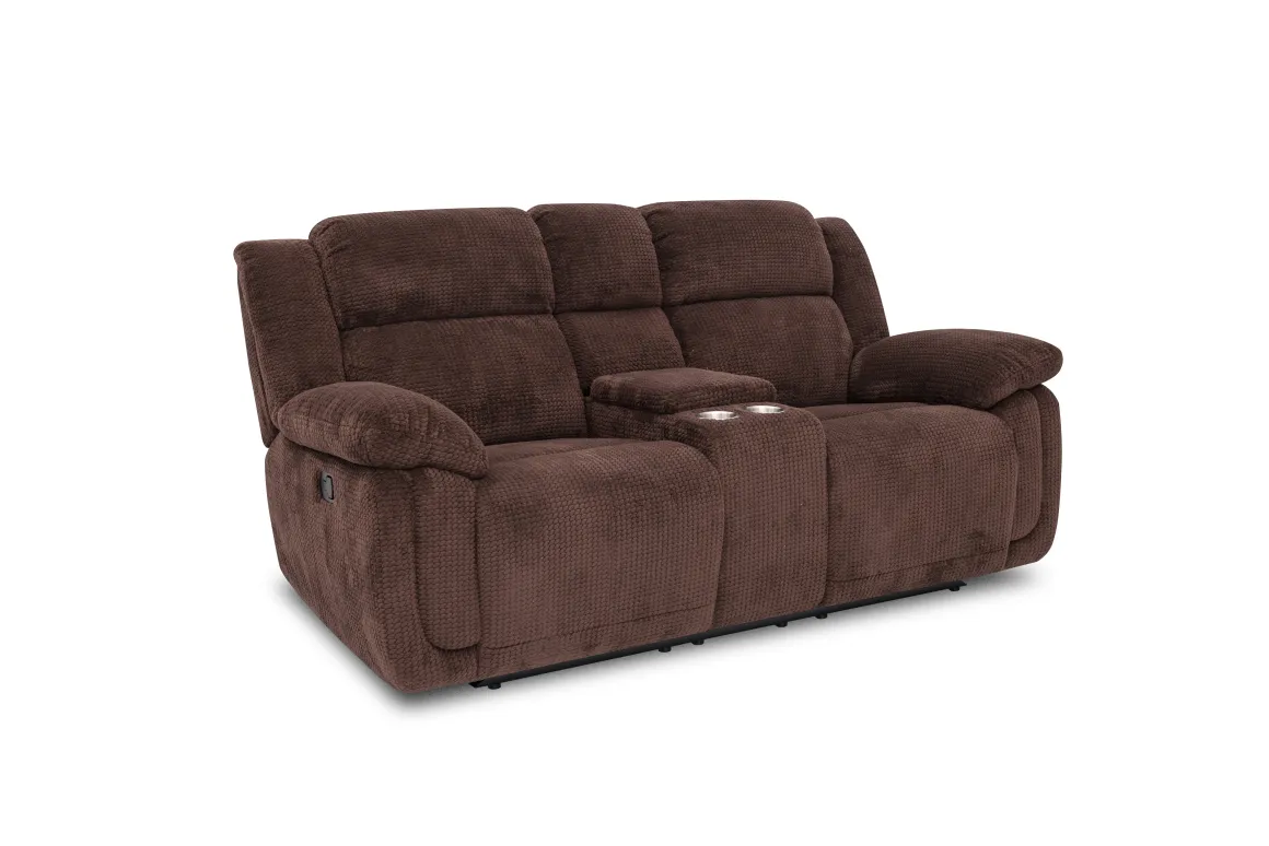 Jayne Reclining Sofa W/ Drop Down Table & Console Loveseat In Charcoal