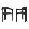 Jazmin Side Chair In Charcoal, Set Of 2