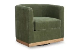 Jersonlow Swivel Chair In Forest Green
