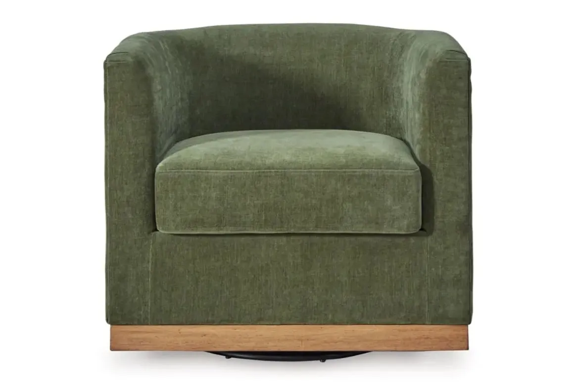 Jersonlow Swivel Chair In Forest Green