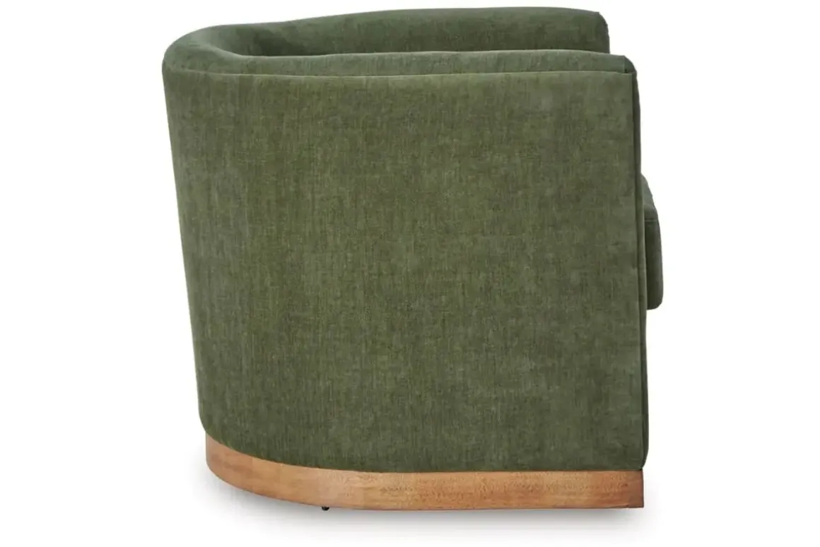 Jersonlow Swivel Chair In Forest Green