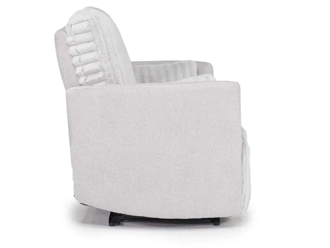 Jessica 2 Power Console Loveseat In Presley Fog/Charlotte Mist