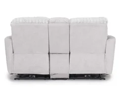 Jessica 2 Power Console Loveseat In Presley Fog/Charlotte Mist