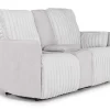 Jessica Reclining Console Loveseat In Presley Fog/Charlotte Mist