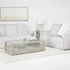 Jessica Reclining Sofa & Console Loveseat In Presley Fog/Charlotte Mist