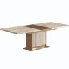 Jo 83" Dining Table In Gold/Travertino Eco Stone