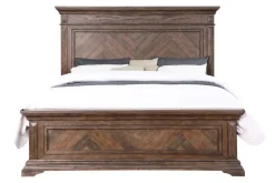 Jolie Vue Panel Bed In Brushed Walnut, Queen