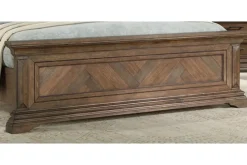 Jolie Vue Panel Bed In Brushed Walnut, Queen
