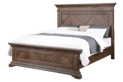 Jolie Vue Panel Bed In Brushed Walnut, Queen