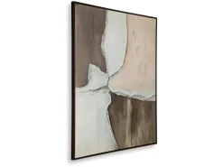 Jonward Abstract Wall Art In Brown/Tan/White
