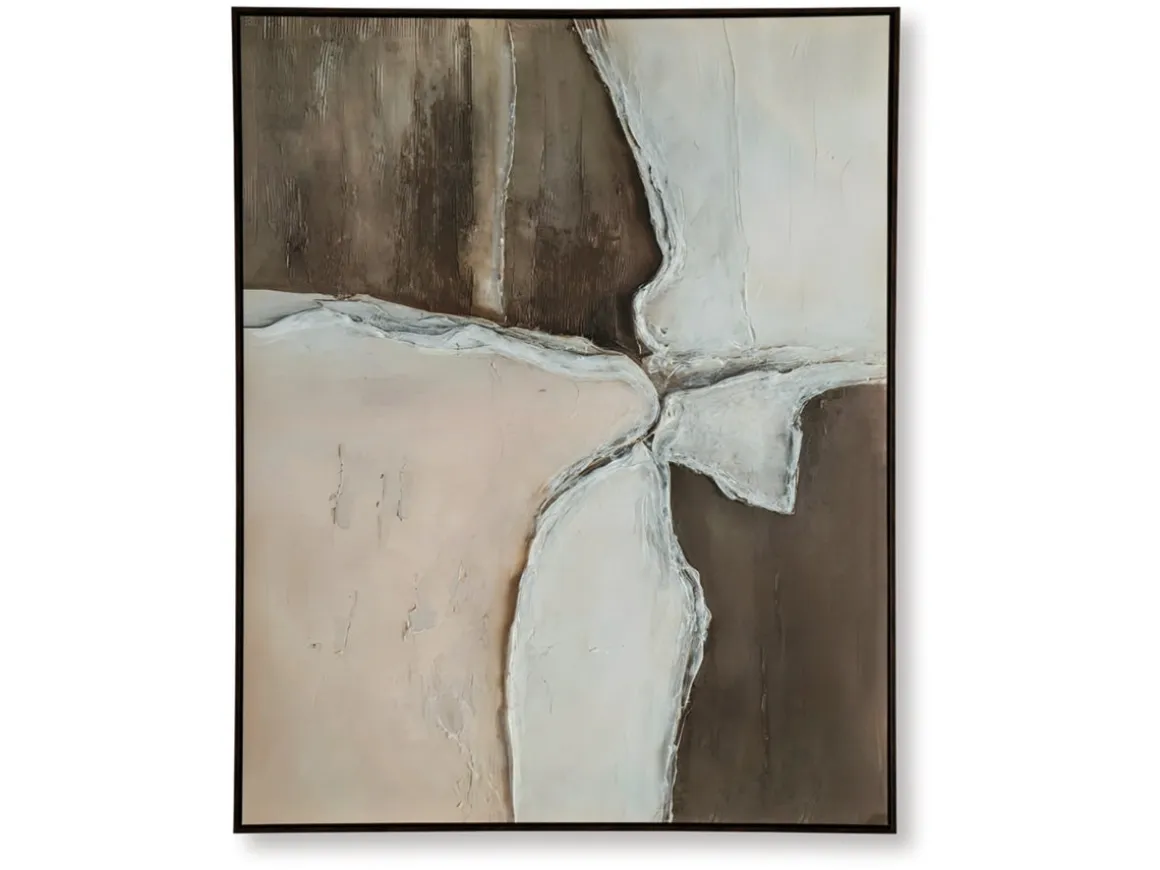 Jonward Abstract Wall Art In Brown/Tan/White