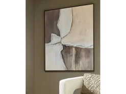 Jonward Abstract Wall Art In Brown/Tan/White