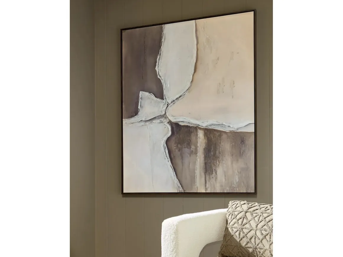 Jonward Abstract Wall Art In Brown/Tan/White