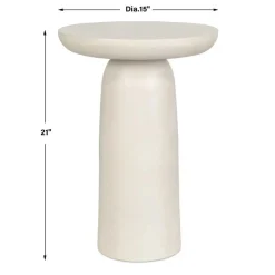 Joppa Outdoor Round Accent Table In Bronze