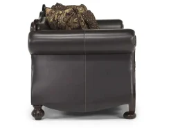 Jupiter Sofa In Gold & Dark Brown