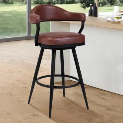 Justin Barstool In Vintage Coffee Brown, 30 Inch