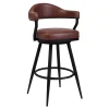 Justin Counter Height Stool In Vintage Coffee Brown, 26 Inch
