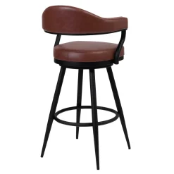 Justin Counter Height Stool In Vintage Coffee Brown, 26 Inch