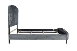 Kailani Upholstered Panel Bed In Black, Queen