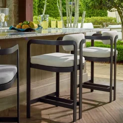 Kalmar Outdoor Barstool In Black