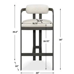 Kalmar Outdoor Barstool In Black
