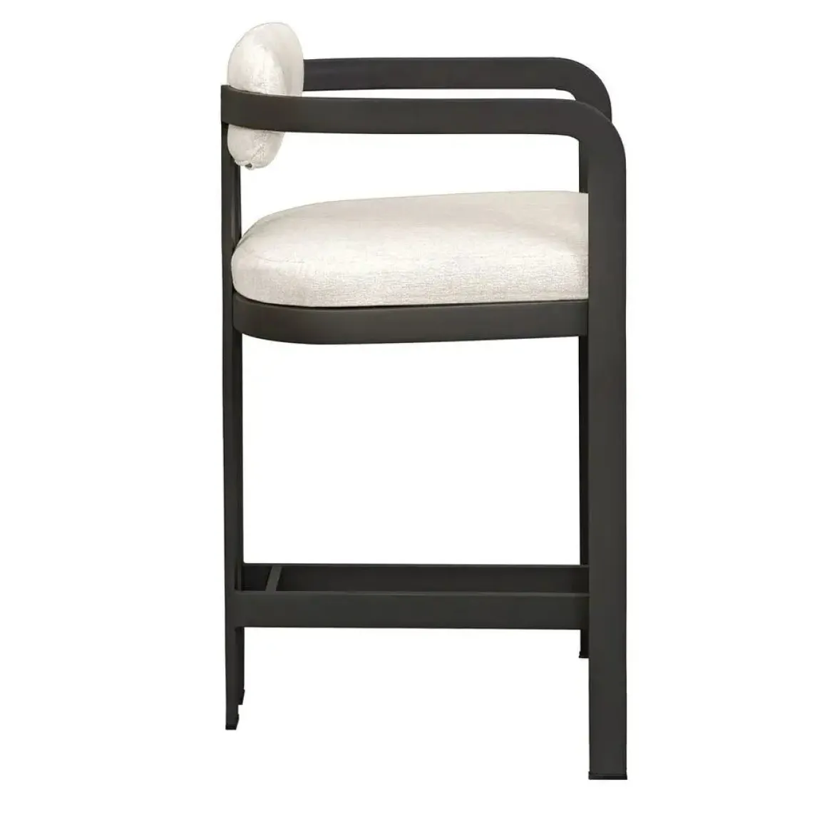 Kalmar Outdoor Counter Height Stool In Black