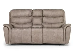 Kamari Reclining Console Loveseat In Gray