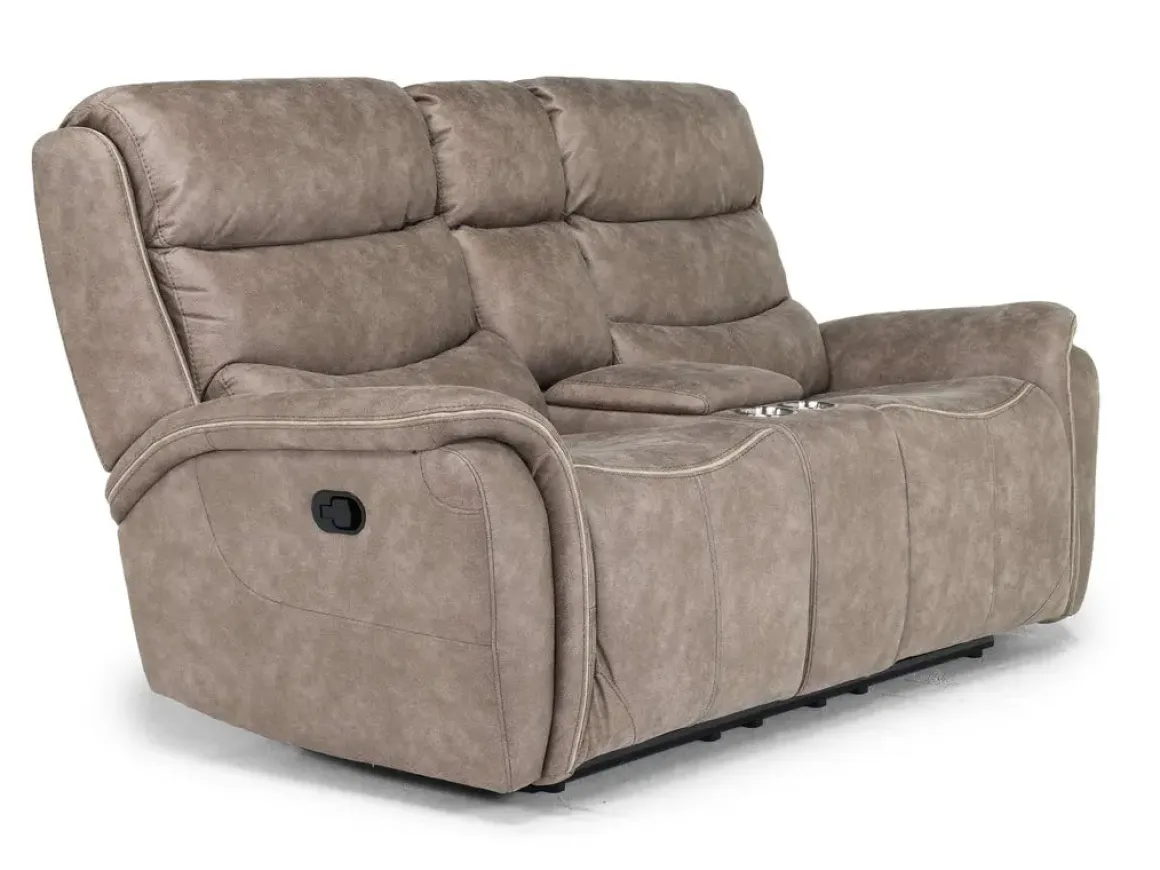 Kamari Reclining Sofa & Console Loveseat In Gray