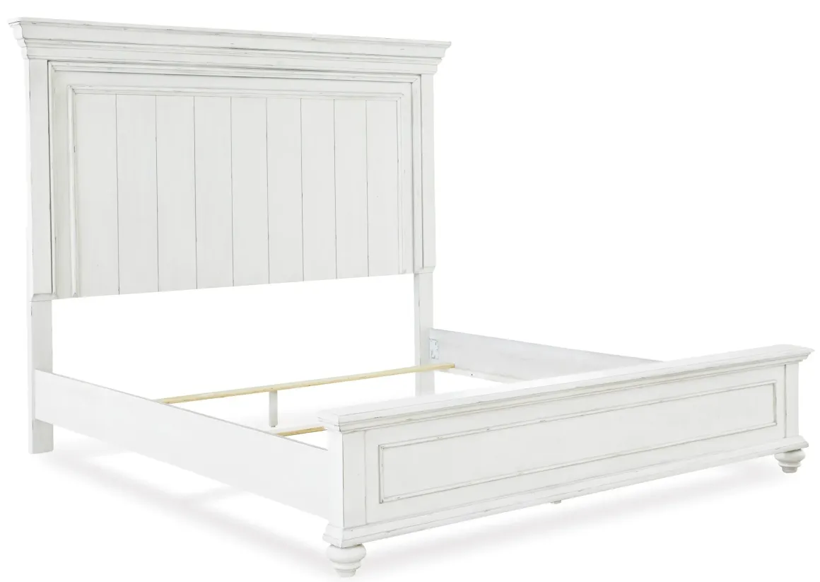 Kanwyn Panel Bed In White Wash, Queen