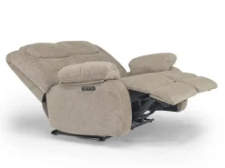 Kelsey Power Loveseat In Light Brown