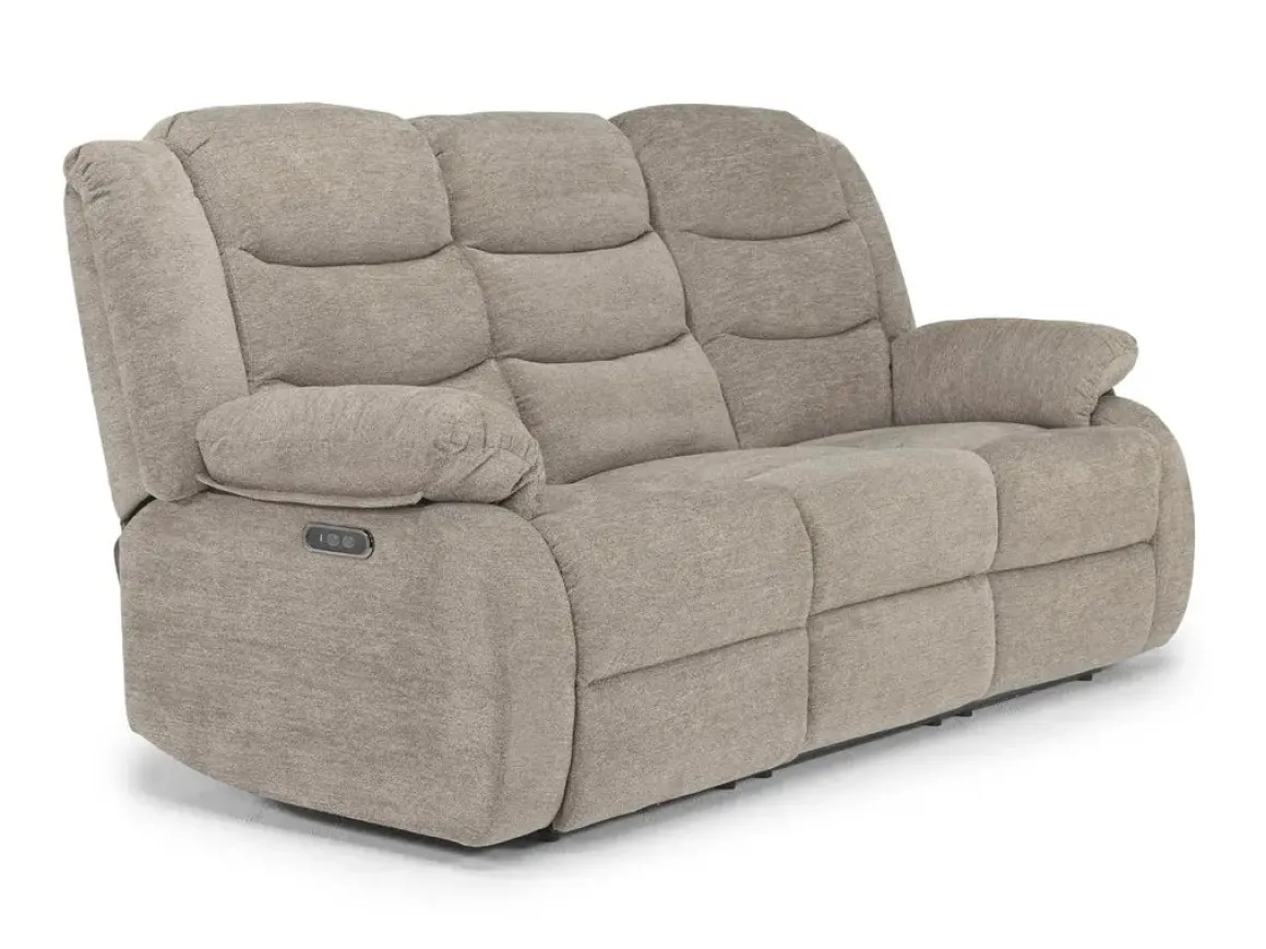 Kelsey Power Sofa & Loveseat In Light Brown