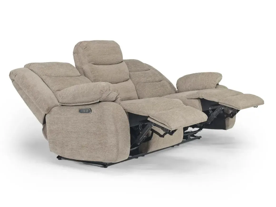 Kelsey Power Sofa & Loveseat In Light Brown