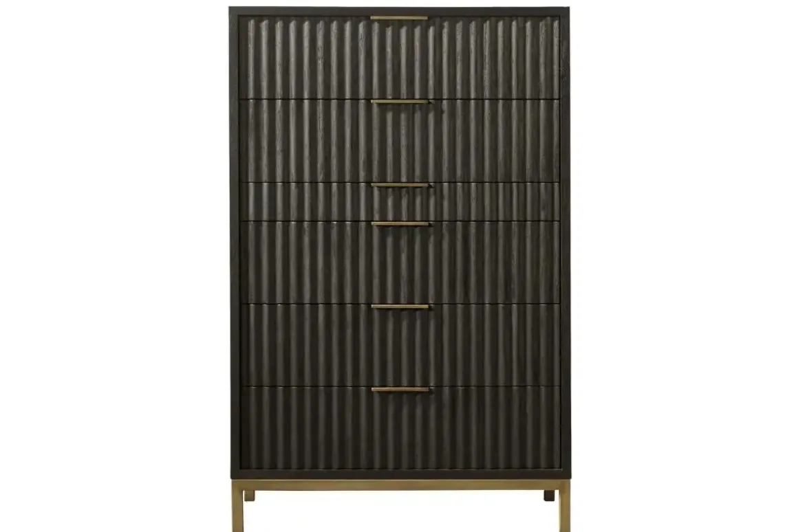 Kentfield Chest In Black Drifted Oak