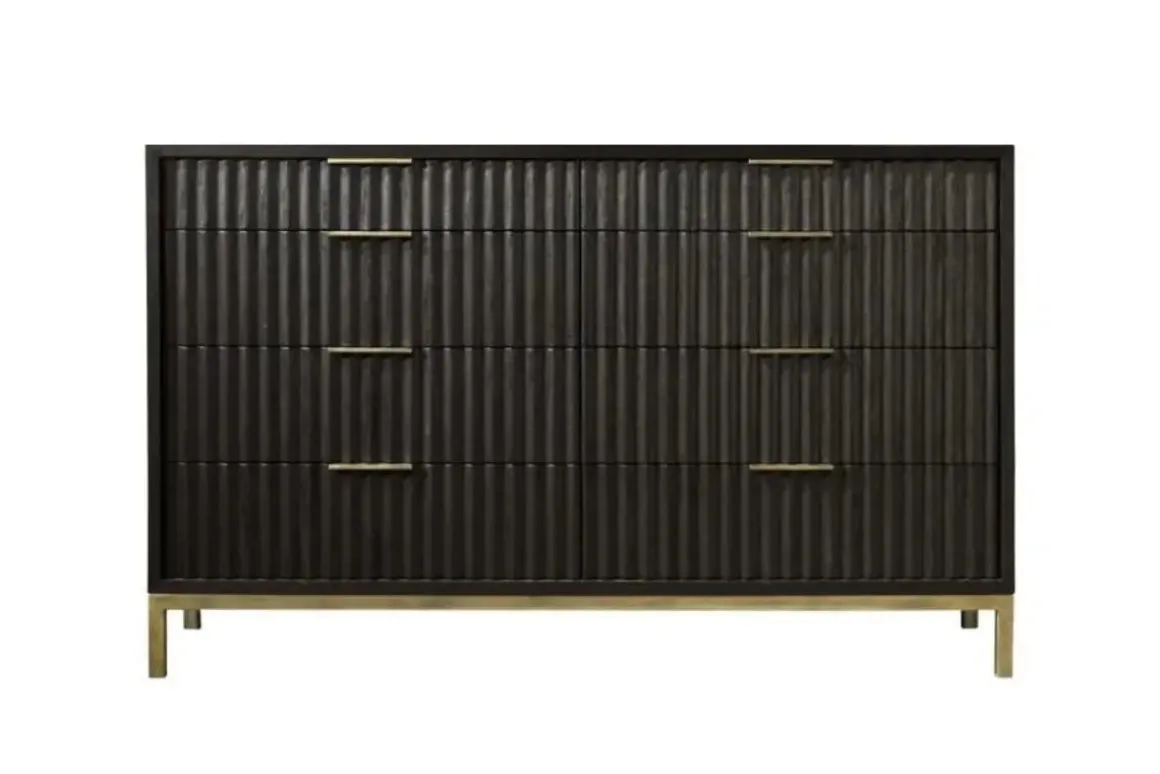 Kentfield Dresser In Black Drifted Oak