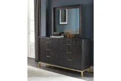 Kentfield Dresser In Black Drifted Oak