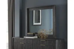 Kentfield Mirror In Black Drifted Oak