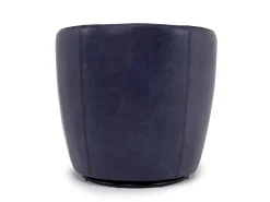 Kierreys Swivel Chair In Charcoal Leather